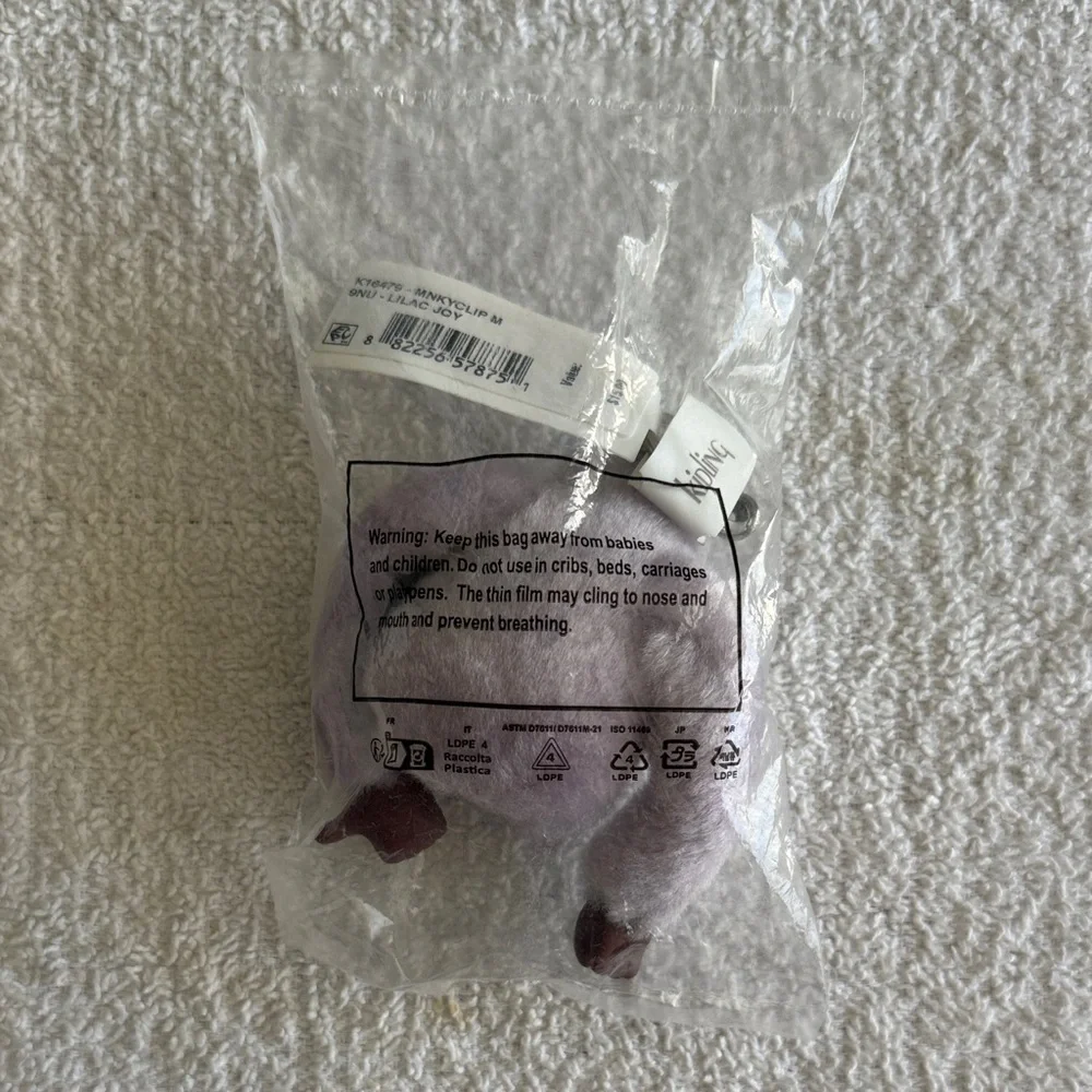 Kipling Plush Monkey Keychain Bag Charm